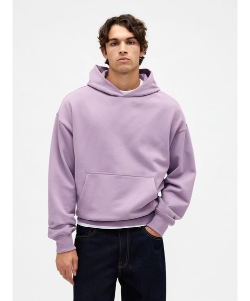 GAP(ギャップ)の「ヘビーウェイト オーバーサイズパーカー(パーカー・メンズ・ライトグレー/ブラウン/ブラック/ブラック系その他/カーキ/ブルー/パープル/カモフラージュ/ダークグリーン/グレー/ブラウン系その他2/ブラック系その他2/ネイビー・XL/L/M/S/XS)」の12枚目の写真