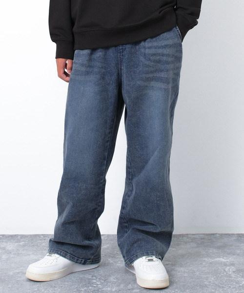 RAT EFFECT(ラットエフェクト)の「ワイドケミカルデニムパンツ(デニムパンツ・キッズ・ブラック/ブルー/ネイビー・170/160/150/140/130)」の3枚目の写真