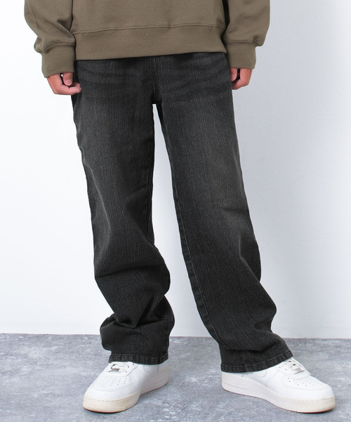 RAT EFFECT(ラットエフェクト)の「ワイドケミカルデニムパンツ(デニムパンツ・キッズ・ブラック/ブルー/ネイビー・170/160/150/140/130)」の2枚目の写真