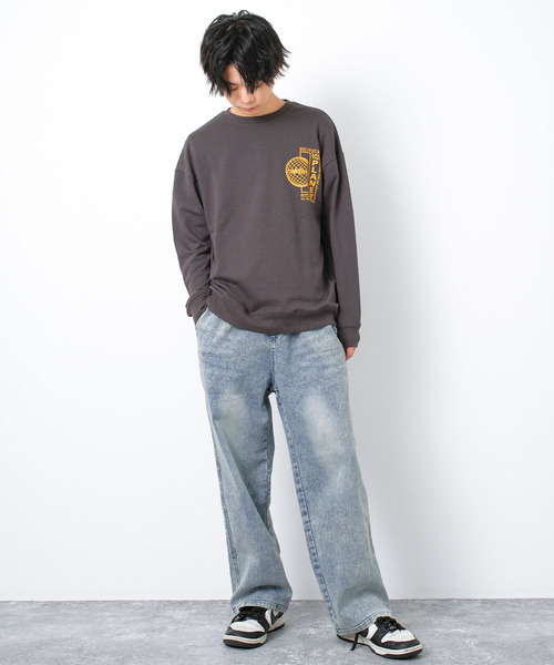RAT EFFECT(ラットエフェクト)の「ワイドケミカルデニムパンツ(デニムパンツ・キッズ・ブラック/ブルー/ネイビー・170/160/150/140/130)」の8枚目の写真