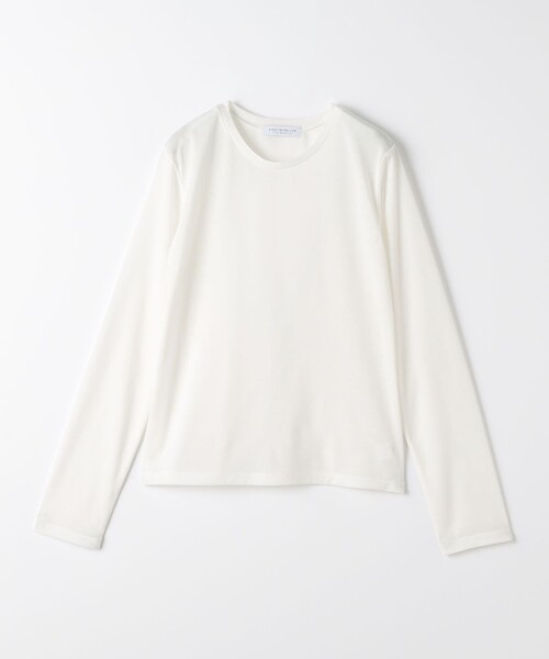 A DAY IN THE LIFE UNITED ARROWS(アデイインザライフユナイテッドアローズ)の「フリンジ ニットキャミ+カットソー <A DAY IN THE LIFE>(Tシャツ/カットソー・レディース・オフホワイト/ブラック/クリーム・FREE)」の7枚目の写真