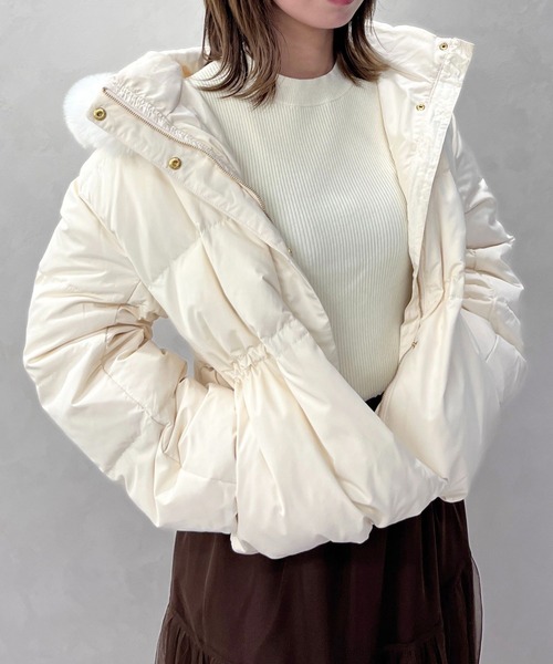 セール】2025秋冬新作 フードファー付ショートダウン（ダウン