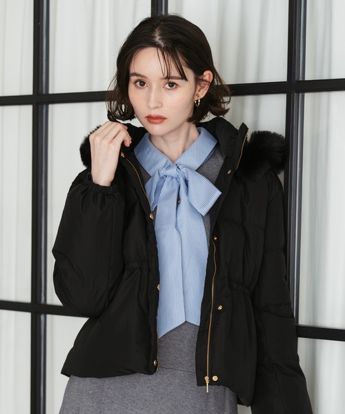 【値下げ】31 Sons de mode ファー付きショートコート ネイビー 値下げ】31 Sons de mode ファー付きショートコート ネイビー 31 Sons