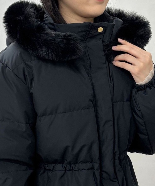 2025秋冬新作 フードファー付ショートダウン（ダウンジャケット/コート