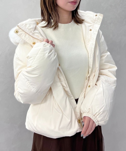 セール】2025秋冬新作 フードファー付ショートダウン（ダウン