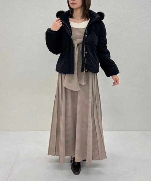 セール】2025秋冬新作 フードファー付ショートダウン（ダウン