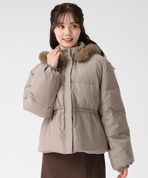 セール】2025秋冬新作 フードファー付ショートダウン（ダウン