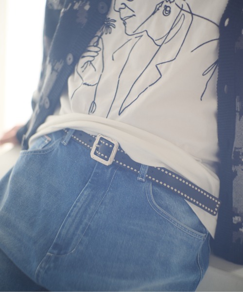 ADAM PATEK(アダムパテック)の「ADAMPATEK/nep selvedge denim/ネップセルビッジデニムパンツ(AP2528015)(デニムパンツ・レディース・ネイビー/ブルー・1/2)」の15枚目の写真
