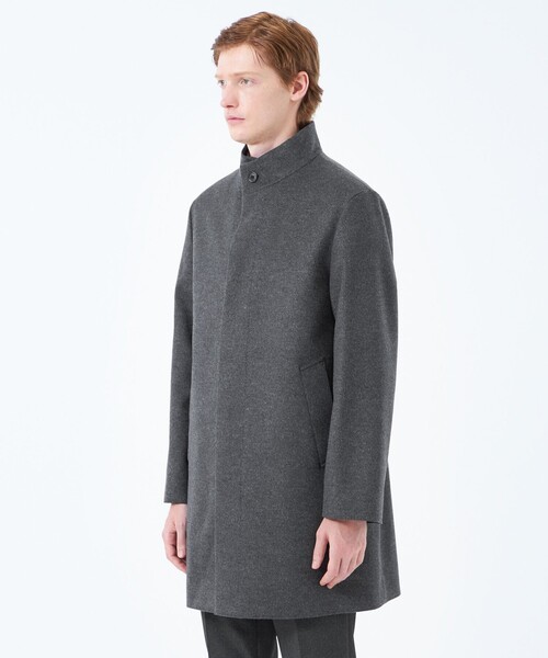 MACKINTOSH PHILOSOPHY(マッキントッシュ フィロソフィー)の「ショートビーバー WELLINGTON STAND middle(ウェリントンスタンドミドル)(ステンカラーコート・メンズ・ダークネイビー/チャコールグレー・40/38/42/36)」の7枚目の写真