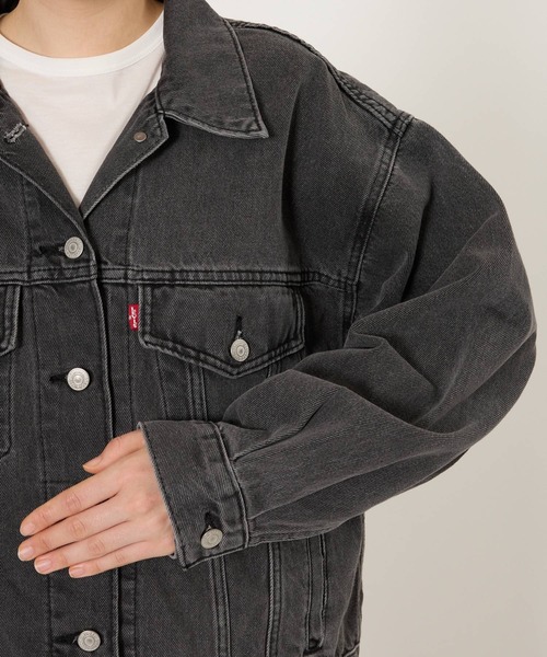 KENZO Levi's デニムジャケット グレー襟 Levi's The Trucker ボタン デニムジャケット | グレー | FARFETCH JP