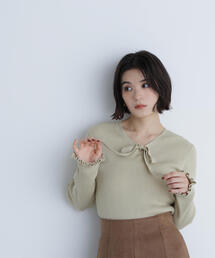 sheller♡ボウタイニットトップス sheller♡ボウタイニットトップス