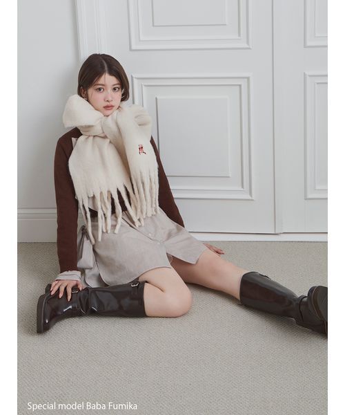 SNIDEL（スナイデル）の「レイヤードボウタイチュニック（その他トップス・レディース・グレー/ブラウン/ネイビー・F）」の5枚目の写真