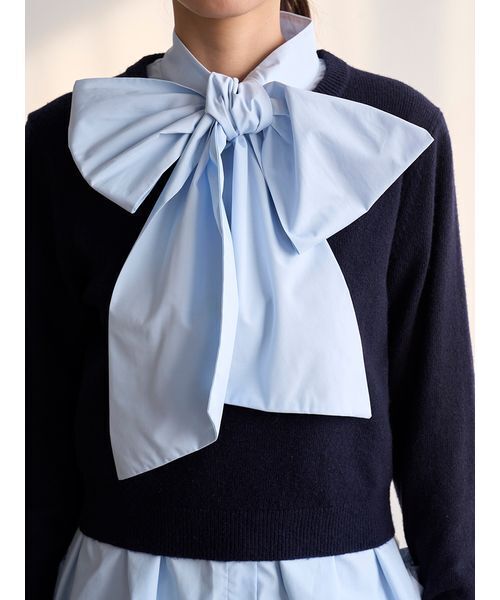 SNIDEL（スナイデル）の「レイヤードボウタイチュニック（その他トップス・レディース・グレー/ブラウン/ネイビー・F）」の11枚目の写真