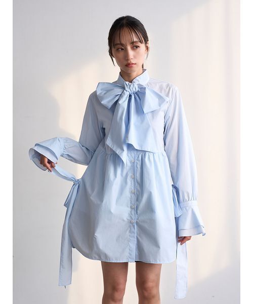 SNIDEL（スナイデル）の「レイヤードボウタイチュニック（その他トップス・レディース・グレー/ブラウン/ネイビー・F）」の12枚目の写真