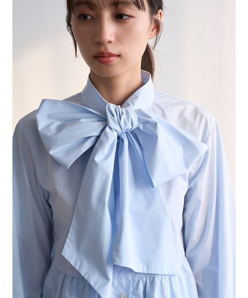 SNIDEL（スナイデル）の「レイヤードボウタイチュニック（その他トップス・レディース・グレー/ブラウン/ネイビー・F）」の13枚目の写真