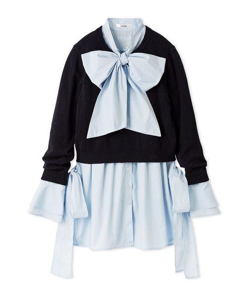 SNIDEL（スナイデル）の「レイヤードボウタイチュニック（その他トップス・レディース・グレー/ブラウン/ネイビー・F）」の21枚目の写真