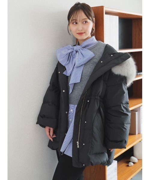 SNIDEL（スナイデル）の「レイヤードボウタイチュニック（その他トップス・レディース・グレー/ブラウン/ネイビー・F）」の7枚目の写真