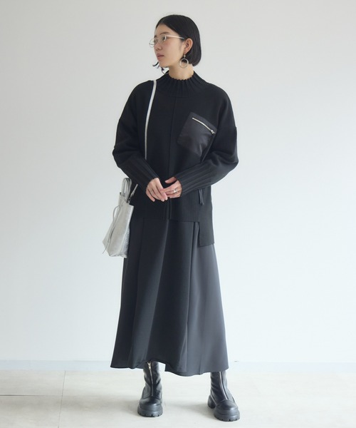 Paradise Picnic(パラダイスピクニック)の「33℃ 胸ポケZIPニット(ニット/セーター・レディース・レッド/ブルー/チャコールグレー/ブラック・FREE)」の15枚目の写真