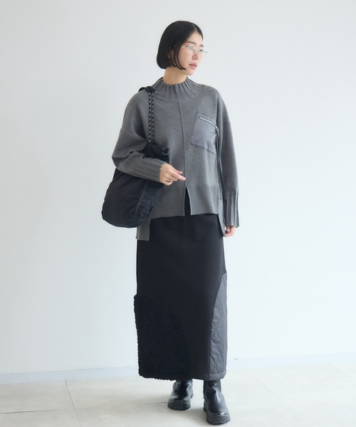 Paradise Picnic(パラダイスピクニック)の「33℃ 胸ポケZIPニット(ニット/セーター・レディース・レッド/ブルー/チャコールグレー/ブラック・FREE)」の21枚目の写真