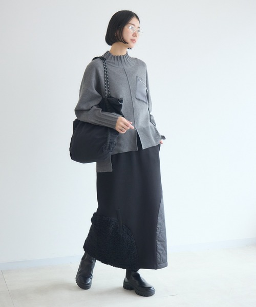 Paradise Picnic(パラダイスピクニック)の「33℃ 胸ポケZIPニット(ニット/セーター・レディース・レッド/ブルー/チャコールグレー/ブラック・FREE)」の22枚目の写真