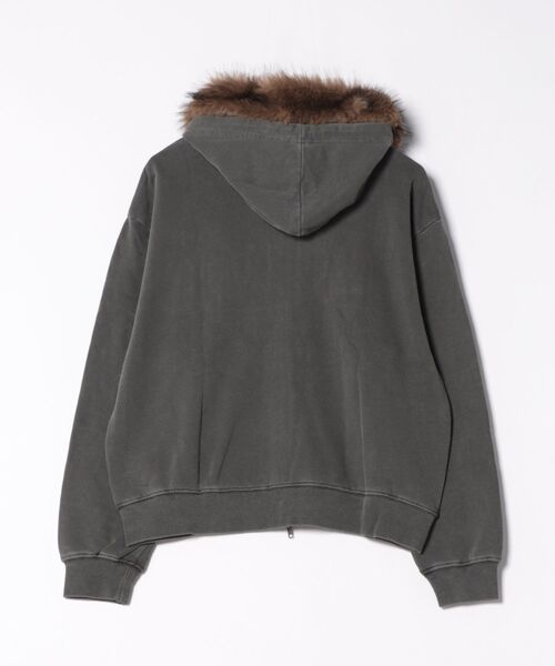 ８(eight)（エイト）の「製品加工ファージップパーカー（パーカー・メンズ・チャコール/ブラック・LARGE/MEDIUM）」の3枚目の写真