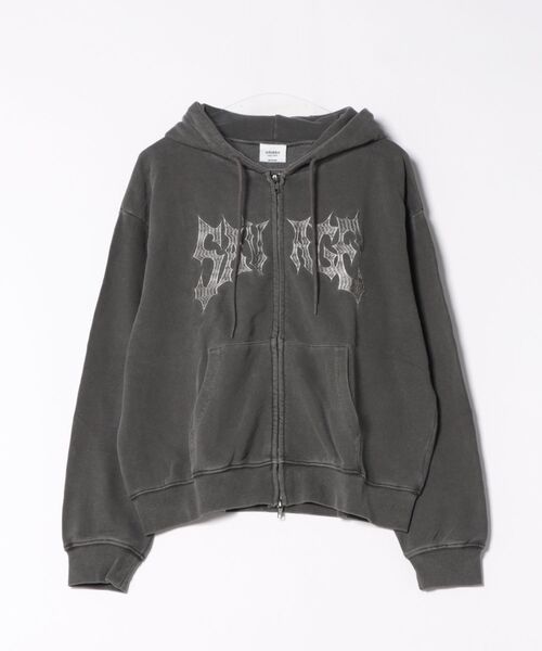 ８(eight)（エイト）の「製品加工ファージップパーカー（パーカー・メンズ・チャコール/ブラック・LARGE/MEDIUM）」の4枚目の写真