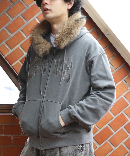 ８(eight)（エイト）の「製品加工ファージップパーカー（パーカー・メンズ・チャコール/ブラック・LARGE/MEDIUM）」の15枚目の写真