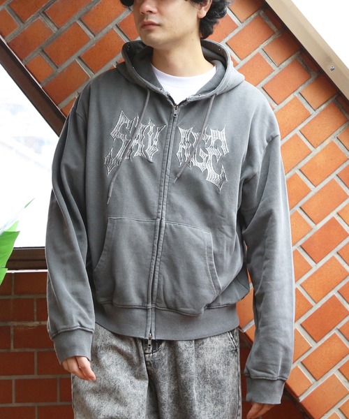 ８(eight)（エイト）の「製品加工ファージップパーカー（パーカー・メンズ・チャコール/ブラック・LARGE/MEDIUM）」の18枚目の写真