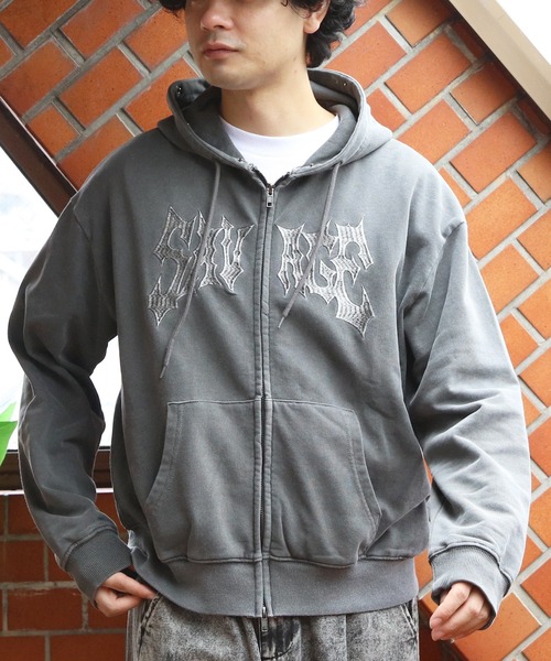 ８(eight)（エイト）の「製品加工ファージップパーカー（パーカー・メンズ・チャコール/ブラック・LARGE/MEDIUM）」の19枚目の写真