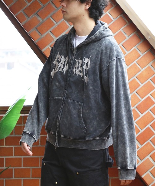 ８(eight)（エイト）の「製品加工ファージップパーカー（パーカー・メンズ・チャコール/ブラック・LARGE/MEDIUM）」の6枚目の写真