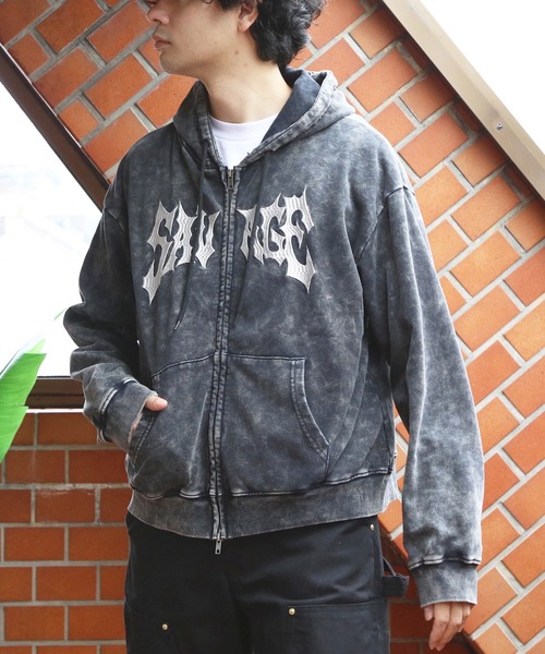 ８(eight)（エイト）の「製品加工ファージップパーカー（パーカー・メンズ・チャコール/ブラック・LARGE/MEDIUM）」の7枚目の写真