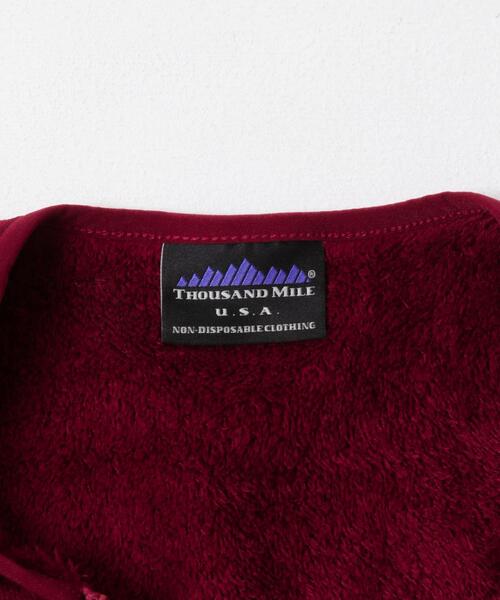 THOUSAND MILE(サウザンドマイル)の「『別注』THOUSAND MILE×URBAN RESEARCH KNIT FREECE ZIP VEST(ベスト・レディース・ブラック/オフホワイト/ボルドー・FREE)」の14枚目の写真