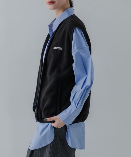 THOUSAND MILE(サウザンドマイル)の「『別注』THOUSAND MILE×URBAN RESEARCH KNIT FREECE ZIP VEST(ベスト・レディース・ブラック/オフホワイト/ボルドー・FREE)」の16枚目の写真