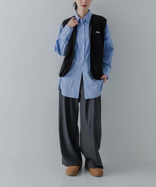 THOUSAND MILE(サウザンドマイル)の「『別注』THOUSAND MILE×URBAN RESEARCH KNIT FREECE ZIP VEST(ベスト・レディース・ブラック/オフホワイト/ボルドー・FREE)」の7枚目の写真