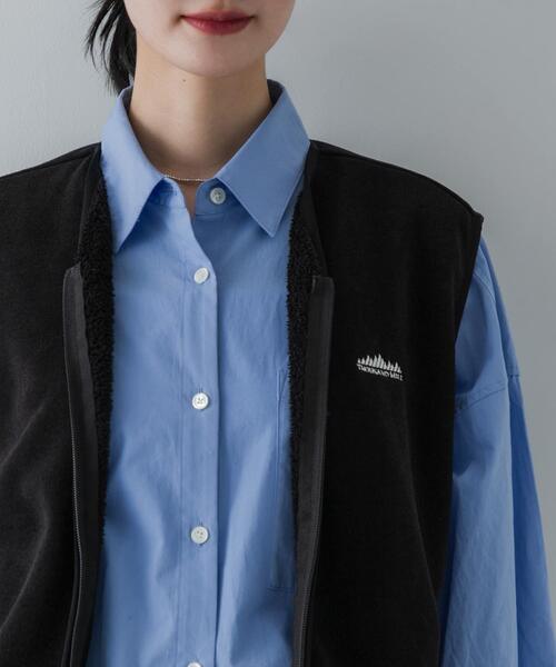 THOUSAND MILE(サウザンドマイル)の「『別注』THOUSAND MILE×URBAN RESEARCH KNIT FREECE ZIP VEST(ベスト・レディース・ブラック/オフホワイト/ボルドー・FREE)」の9枚目の写真