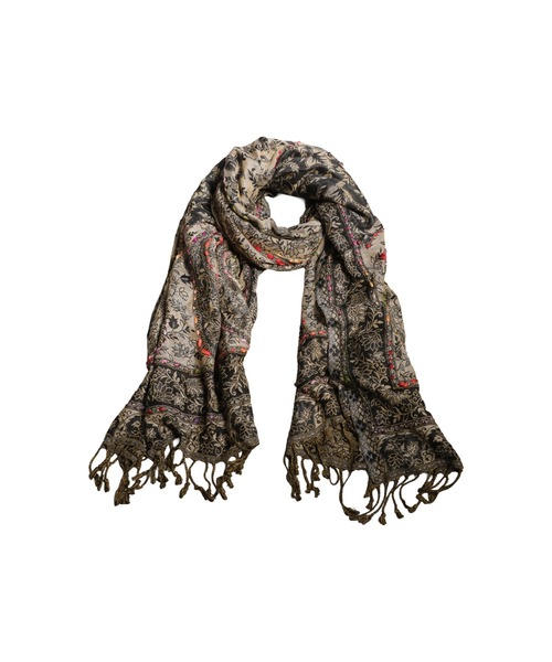 antiqua（アンティカ）の「エスニック柄 大判ストール（ストール/ショール・レディース・パープル/ブルー/ブラウン系その他/ブラック・FREE）」の21枚目の写真