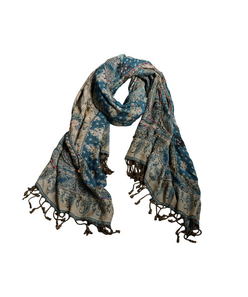 antiqua（アンティカ）の「エスニック柄 大判ストール（ストール/ショール・レディース・パープル/ブルー/ブラウン系その他/ブラック・FREE）」の11枚目の写真