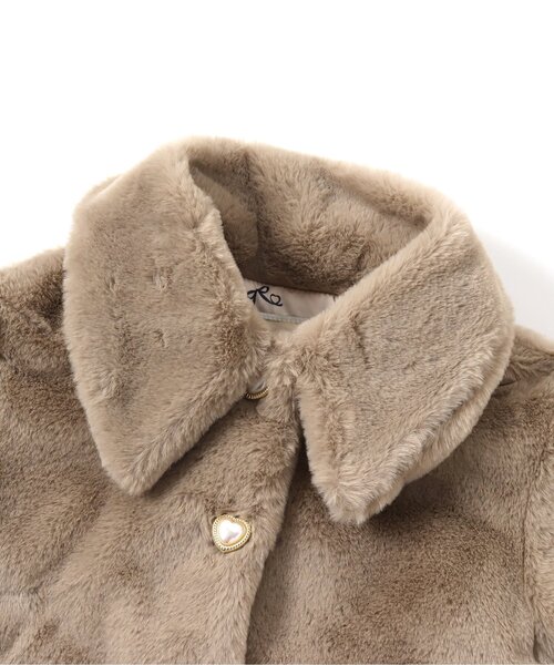 apres les cours(アプレレクール)の「ファーショートジャケット(テーラードジャケット・キッズ・ベージュ・100/120/140)」の10枚目の写真