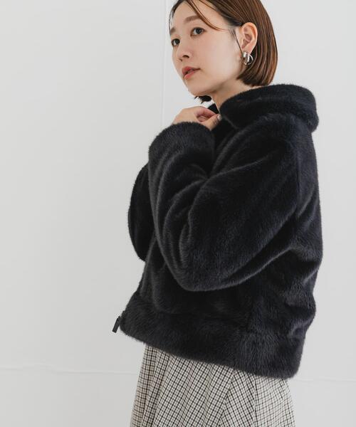 F by ROSSO（エフバイロッソ）の「F by ROSSO　ファーZIPショートコート（その他アウター・レディース・ブラウン/ネイビー・FREE）」の18枚目の写真