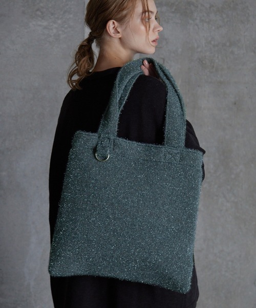SERACE】Glitter knit tote bag / ラメニットトートバッグ（トート