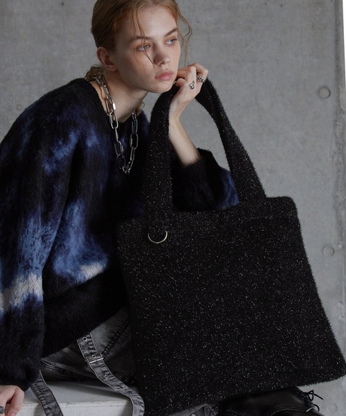 SERACE】Glitter knit tote bag / ラメニットトートバッグ（トート