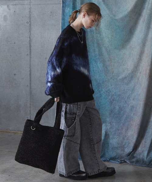 SERACE（セラス）の「【SERACE】Glitter knit tote bag / ラメニット