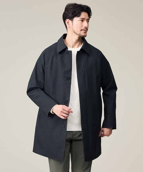 セール】ファイヤーマンバックルプリーツステンカラーコート(HARE