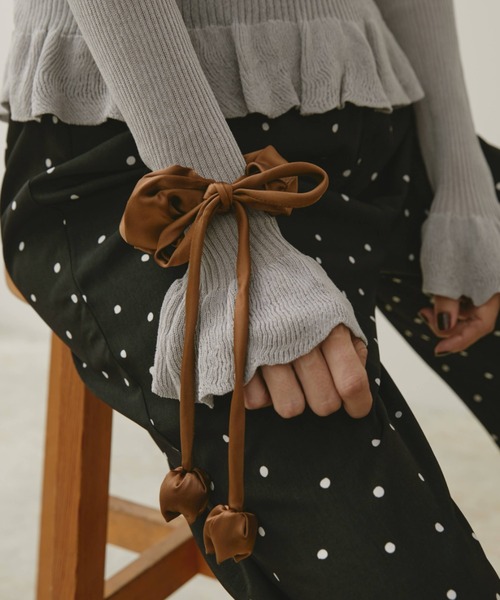 Libra Cue(リブラ キュー)の「バドリボンシュシュ(シュシュ・レディース・ブラック/ブラウン・FREE)」の2枚目の写真