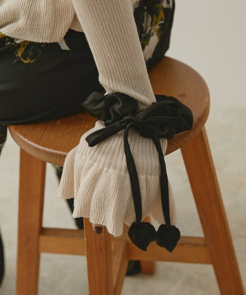 Libra Cue(リブラ キュー)の「バドリボンシュシュ(シュシュ・レディース・ブラック/ブラウン・FREE)」の4枚目の写真