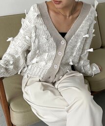 CAPRICIEUX LE'MAGE | リボンニットカーディガン(カーディガン/ボレロ)