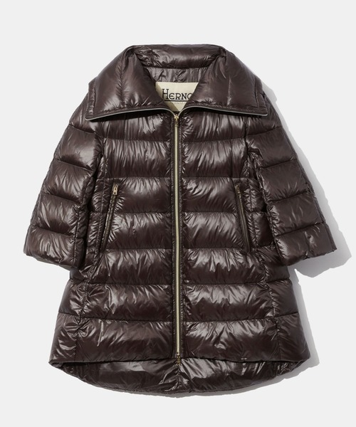 HERNO(ヘルノ)の「HERNO ICONICO CLEOFE ヘルノ イコニコ ロング ダウンジャケット(ダウンジャケット/コート・レディース・ネイビー系1/ブラック/ブラウン系1・42)」の1枚目の写真