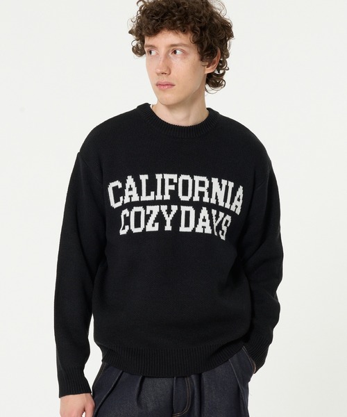 セール】【WEB限定セール】Wジャカード編みロゴニットトップス（ニット