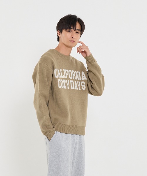 coca(coca)(コカ)の「Wジャカード編みロゴニットトップス(ニット/セーター・メンズ・キャメル/ブラック・M/L/XL)」の7枚目の写真