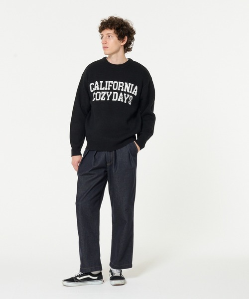 coca(coca)(コカ)の「Wジャカード編みロゴニットトップス(ニット/セーター・メンズ・キャメル/ブラック・M/L/XL)」の8枚目の写真